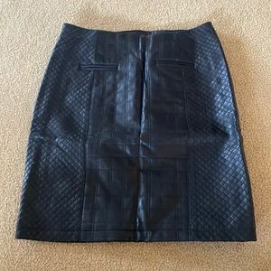 Ann Taylor Leather Quilted pencil skirt